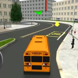School Bus Simulator Driving: High School Drive 3D