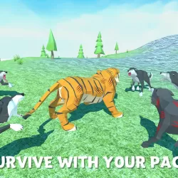 Wolf vs Tiger Simulator: Wild Family Animals