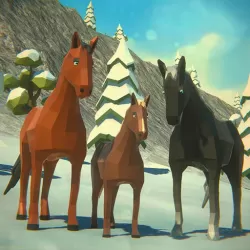 Winter Horse Sim - 3D Low Poly Game For Kids