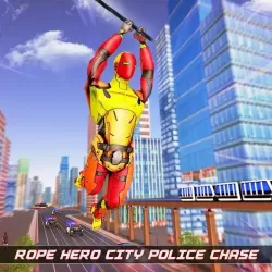Flying Robot Rope Hero - Vegas Crime City Gangster