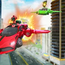 Flying Car Shooting Game: Free Car Games 2021
