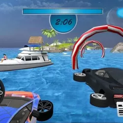 Incredible Water Surfing Car Stunt-Car Racing Game