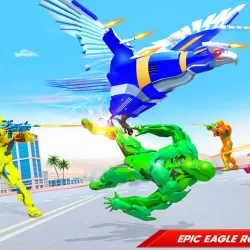 Flying Jet Police, Eagle Bike, Robot Hero Games