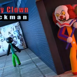 Scary Clown Stickman City Attack