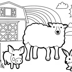 Kids coloring games  Draw and color farm animals