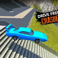 Car Crash Beam  Drive Sim: Death Stairs Jump Down