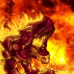 Fire Tyrannosaurus - Dino Robot : Dinosaur Game