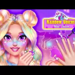 Rainbow Unicorn Nail Beauty Artist Salon