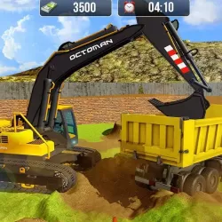 Heavy Excavator Crane Simulator Construction Games