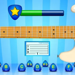 Learn music notes on your Guitar Fretboard (free)